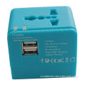 2014 newest design wholesale universal dual USB Portable travel adapter